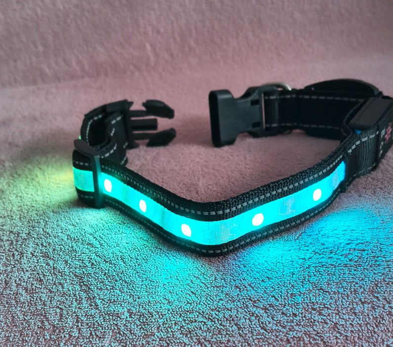 Tavaler Obroża Led Usb Ipx7 regulowana M świecąca kolorowa