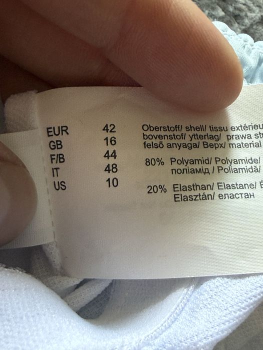 Jasnoniebieski kostium kapielowy bodyfilrt 42