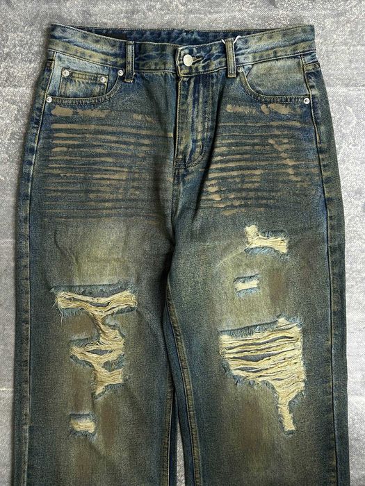 Джинси сині baggy faded jeans archive opium distressed джинсы S M L
