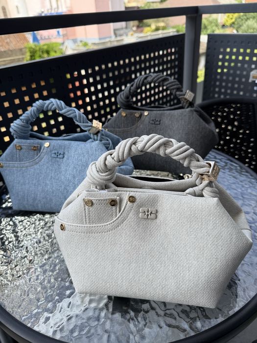 Жіноча сумка GANNI Denim Small Bou Bag, нові, в 3-х кольорах