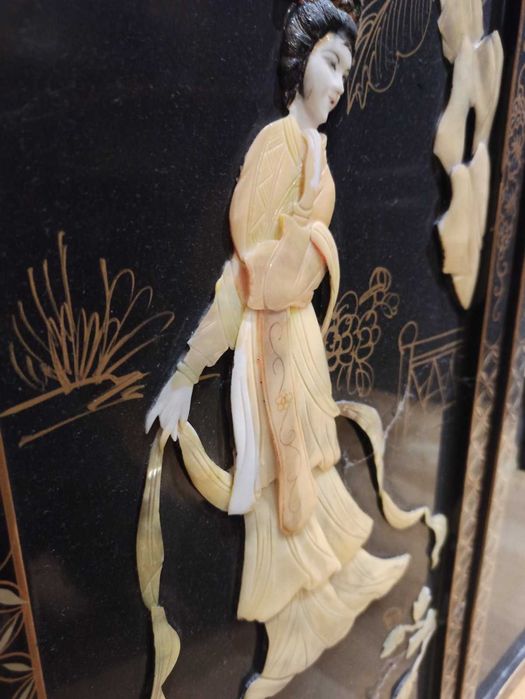 Панно картина квадраптих гейші японія китай  91х120 см