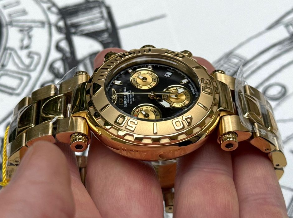 Годинник часы Invicta 25800 Subaqua Noma I 47 mm. Gold Swiss 200 MT.