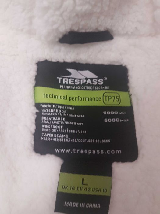 Kurtka zimowa parka damska NOWA TRESPASS ETERNALLY TP75 Black r. M