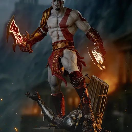 Figurka 3D Kratos – Fan Art, druk 16K