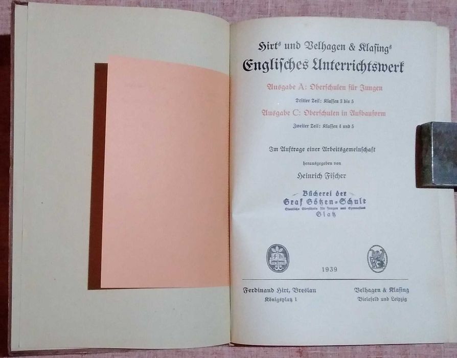 Englishes Unterrichtswerk 2 podręczniki do nauki języka i kultury 1939