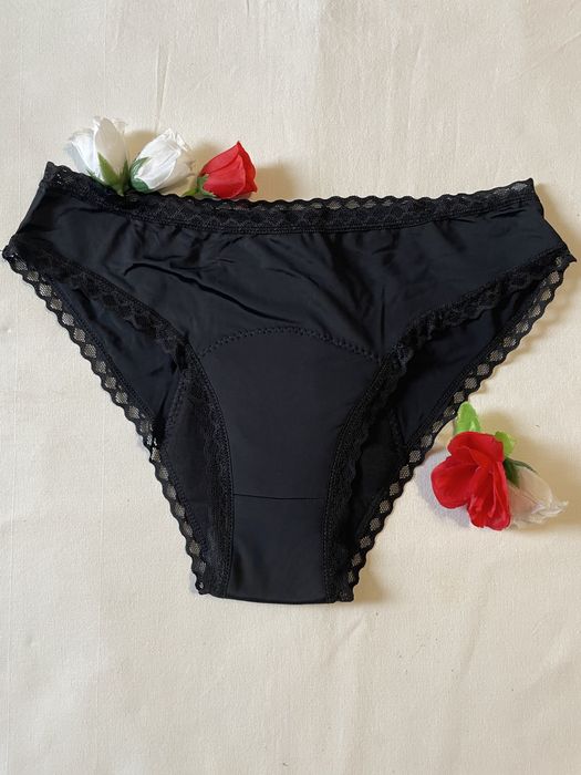 2 szt majtek menstruacyjnych Czarny z bawełny