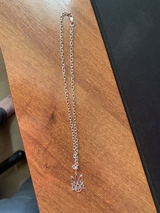 Продам Серебряную цепочку и кулон герба Украины