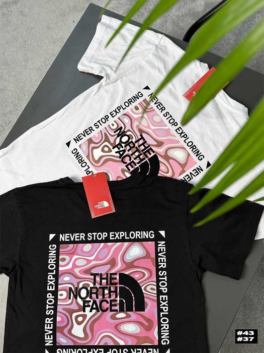 Футболка THE NORTH FACE PinkBox • TNF Чорна / Біла •  XS - XXL • Розовий Квадрат