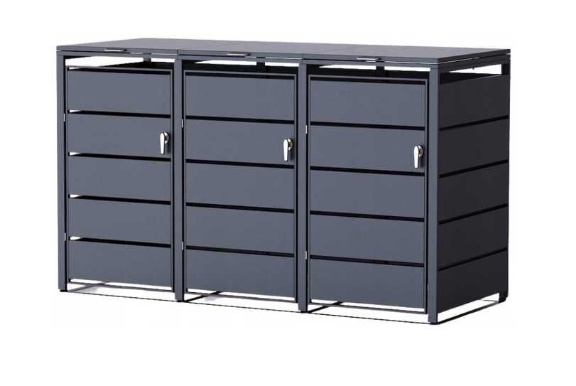 Zabudowa koszy na śmieci 3x240L obudowa na kosze wiata śmietnikowa