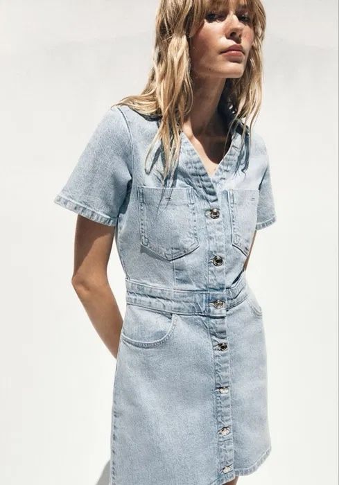 Джинсовий сарафан zara