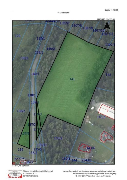 Działka rolna 12 000 m² w otoczeniu lasu Barwałd Średni – pohled 2