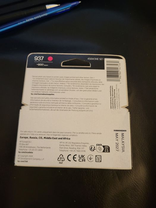 Tinteiro original HP 937 Magenta