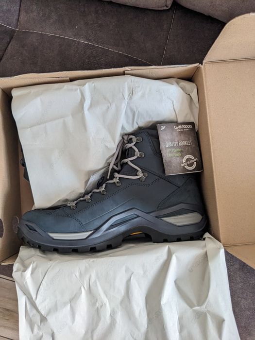 Чоловічі черевики туристичні lowa renegade 100 gtx mid шкіряні