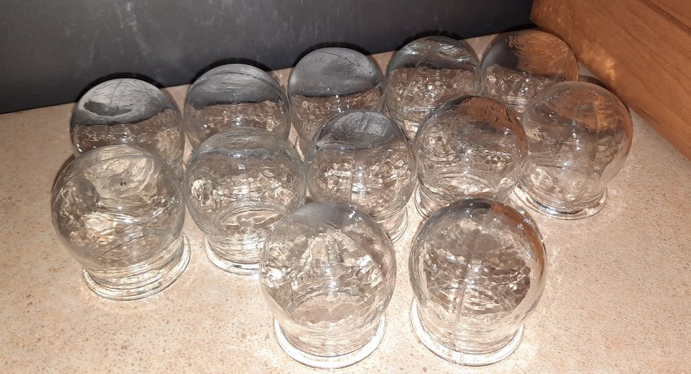 Duża ilość bańki szklane ogniowe medyczne PRL