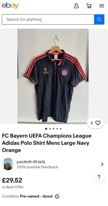 Оригінальна футболка-поло Adidas FC Bayern Munich