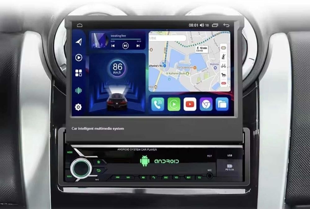 ‼️ 1DIN Android ‼️ магнітола, 4/64 GB, Carplay, Android Auto