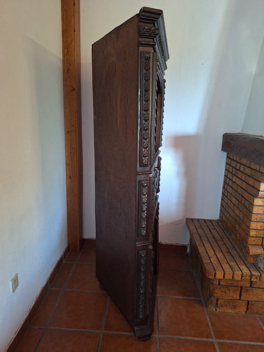 Cantoneira Antiga Madeira Talhada  Escritório Secretária Canto Barroco