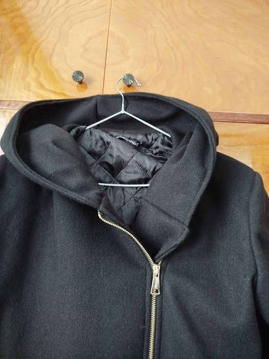 Piękny włoski czarny płaszczyk w rozmiarze XXL