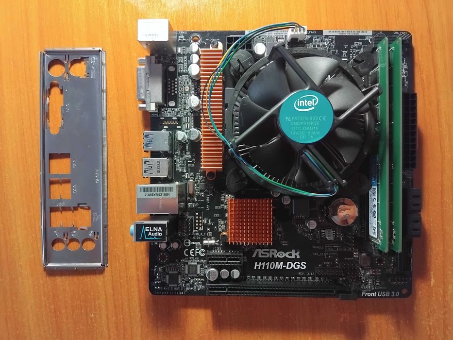 Материнська плата ASRock H110M-DVS,Pentium G4620, DDR4 8GB 2133MHz