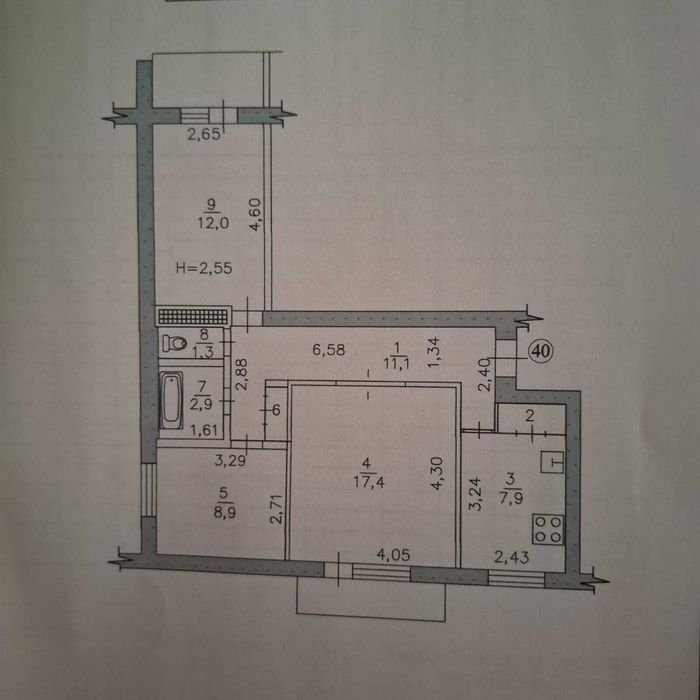 3-кім. квартира по вул.Кияшка, Правий берег (213-395-875)