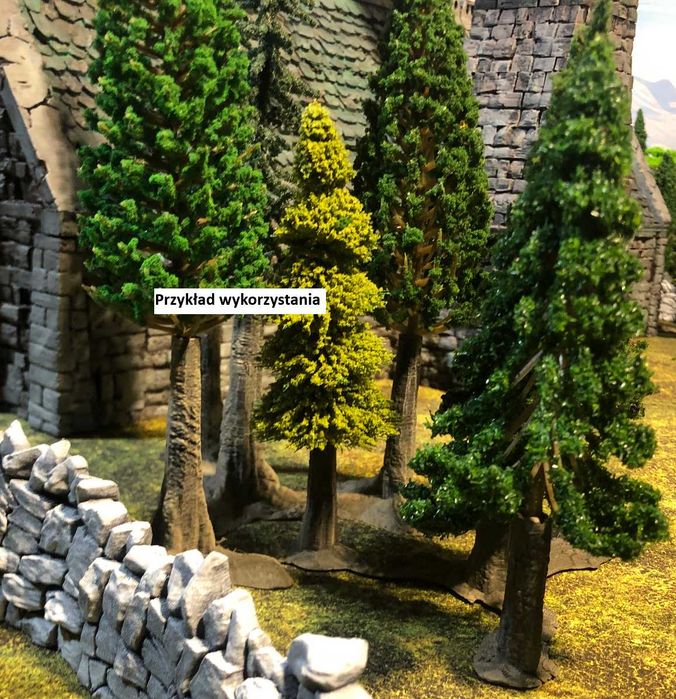 Podstawki (pnie) na drzewa Diorama Makieta D&D RPG