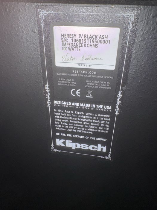 Klipsch Heresy IV plus standy