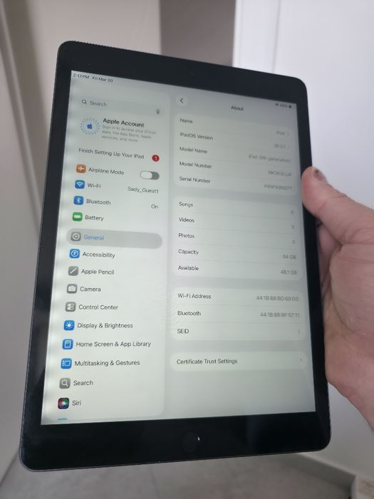 iPad 9 покол. 2021р. 64GB. Space Grey. Гарантія