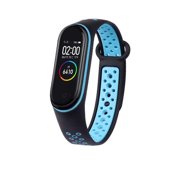 Ремешок браслет силиконовый для фитнес трекера Xiaomi Mi Band 4,5,6,7