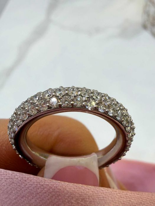 Obrączka Eternity z diamentami naturalnymi 2.37 CT