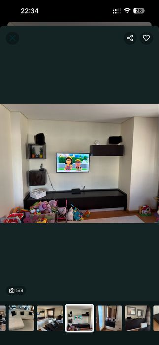 Mobília impecável para quarto, sala de jantar/estar e 3 Halls - OPORT
