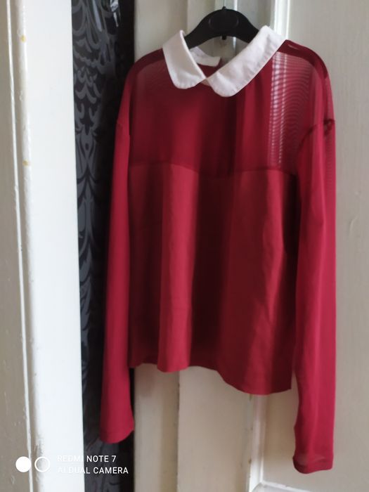 Bluzka damska siatkowa z surowym dołem