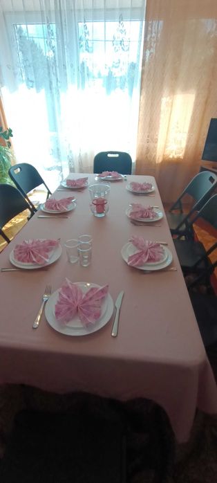 Wynajem krzeseł, stołów, obrusów i zastawy stołowej, ścianki balonowe