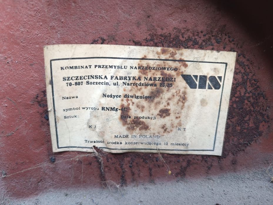 Gilotyna nożyce dźwigniowe