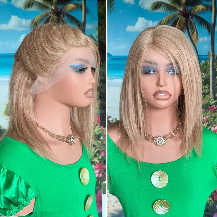 Натуральный парик имитация кожи славянка детские светло русые волосы