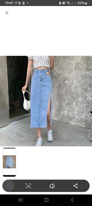 Юбка джинсова світлий колір