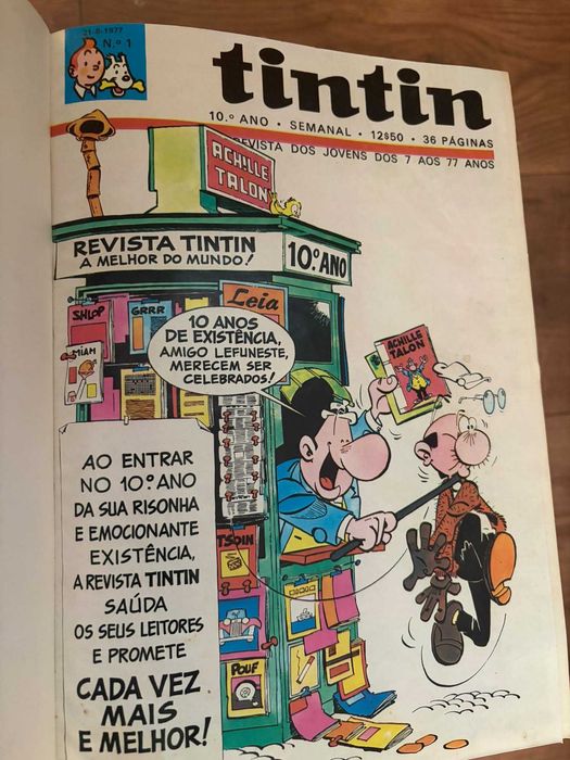 Revista Tintin anos 1968 a 1978
