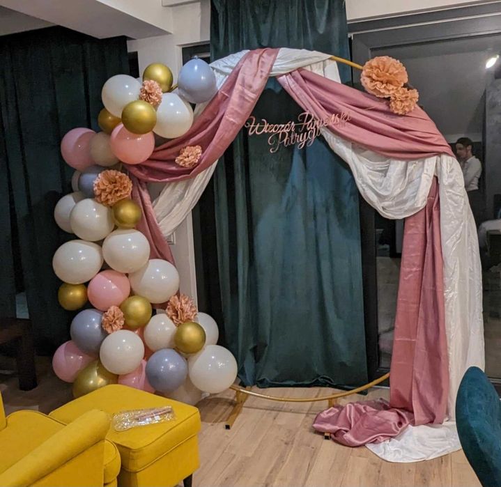 Stelaż Metalowy Koło na Balony Tło do Zdjęć