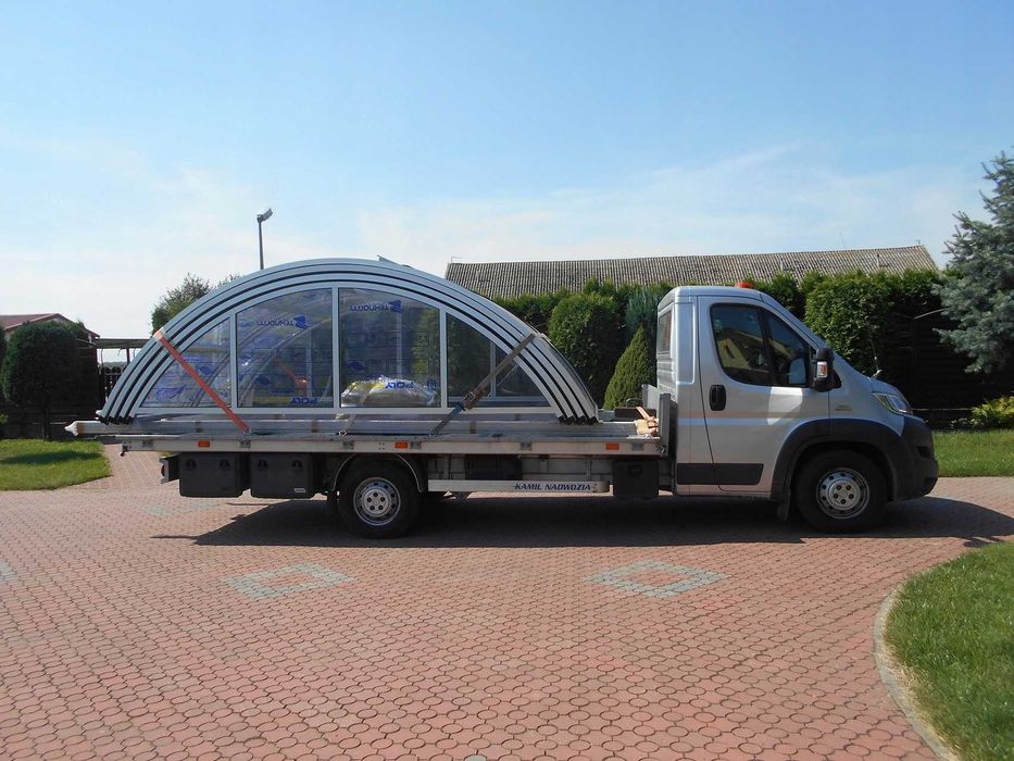 Niskie zadaszenie na basen PRESTIGE 10,29 x 4,50 x 0,75 poliwęglanowe