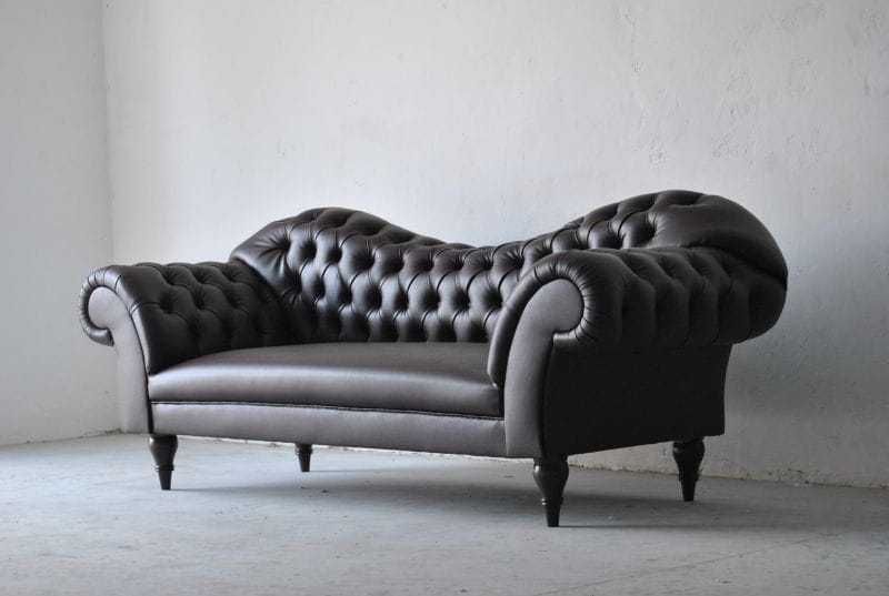 Sofa Pikowana Chesterfield | Glamour Emporia | 3 osobowa | szara