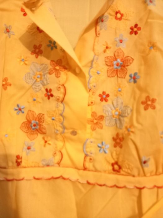 Piżama/ koszula nocna damska z płótna- piękna i nowa!