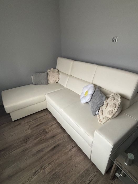 Sofa/narożnik kremowa