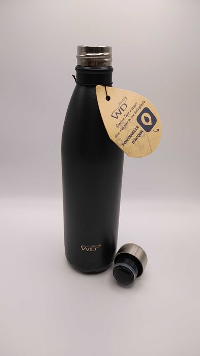 Garrafa Térmica WD 750ml Inox Preta – Outdoor, Camping & Uso Diário