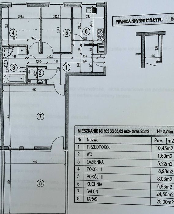 Mieszkanie 3 pokojowe z tarasem i garażem