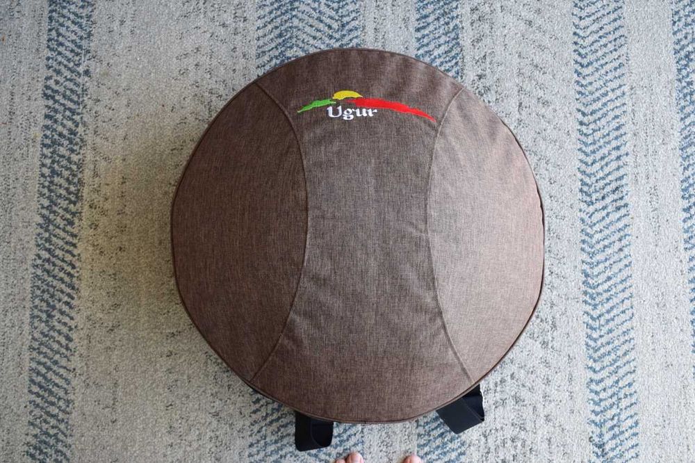 UGUR D Celtic minor 9 handpan padrão de manchas douradas com saco