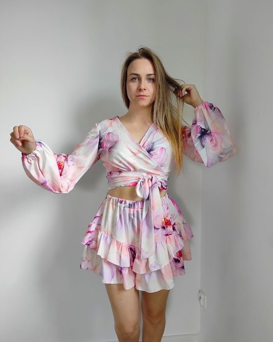 Komplet Malibu Pudrowe kwiaty Vasari