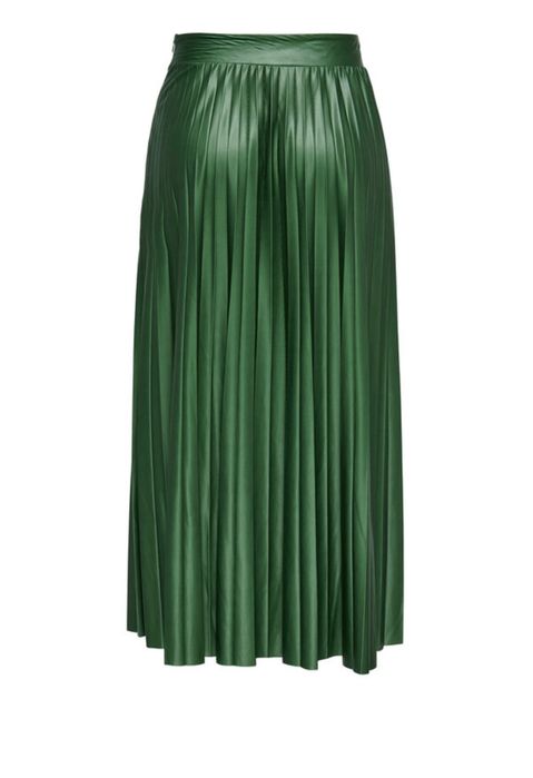 Saia verde plissada nova M