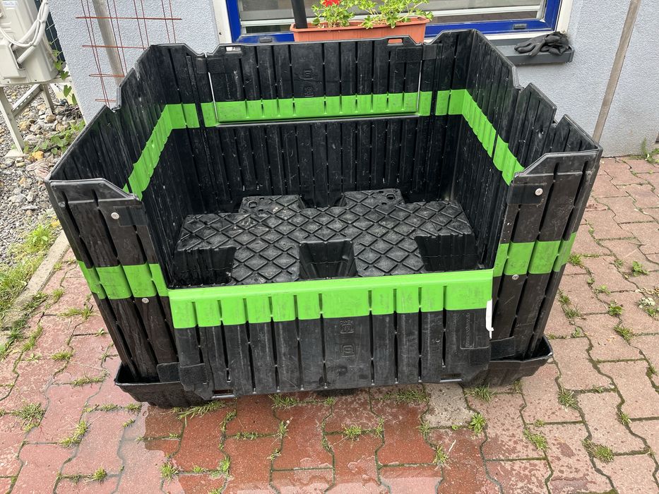 Skrzyniopaleta plastikowa skladana skrzynia paleta pudło