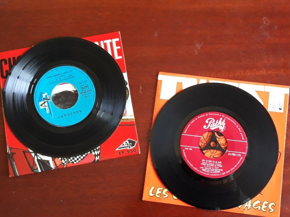 7 vinis musica francesa 45rpm anos 60