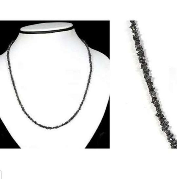 Колье , леска черный бриллиант Длина 48 см