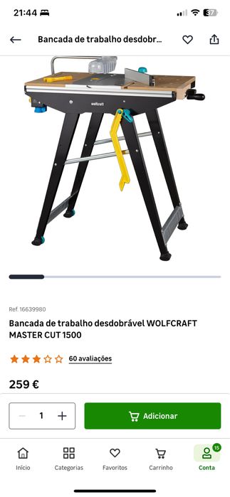 Bancada de trabalho desdobrável WOLFCRAFT